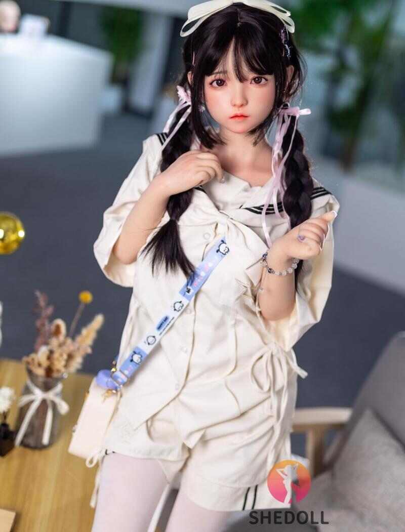 SheDoll 洛小乙(ルオ シャオイー) 140cm Aカップ フルシリコン 顎機能追加可 ロリータ 双ツインテール 恥じらい 赤面 学生制服 ラブドール